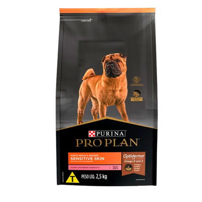 Comida para Perro Purina: Pro Plan, Adulto, Sensitive Skin, Razas medianas y grandes 3KG