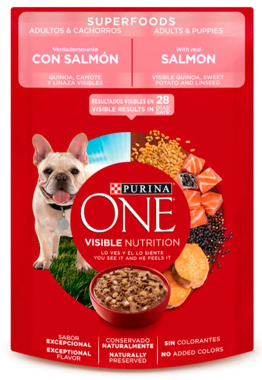 Comida Húmeda para Perro Purina: One, Sobre, Salmón 85gr