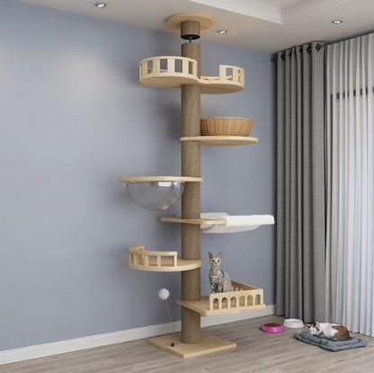 Pilar de sisal ajustable para gatos 2 metros y más