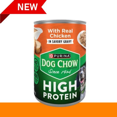 Comida Húmeda para Perro Purina: Dog Chow Hipro, adult receta de pollo en gravy 368g
