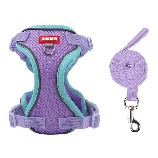 Pechera con correa anti escape reflectiva para perros pequeños