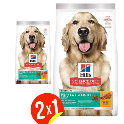 Comida para Perro Hills: Science Diet Adulto, Peso Perfecto, Pollo, 1.81kg