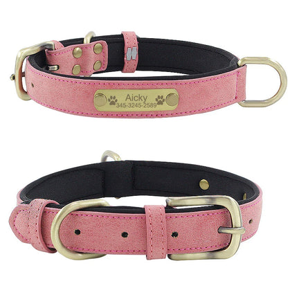 Collar de cuerina suave personalizable