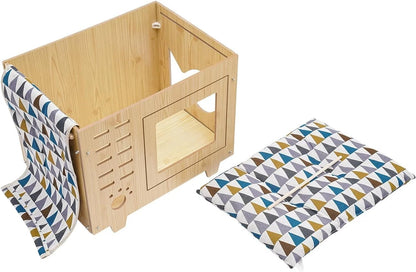 Casita de madera estilo pescado para mascotas 55*40*44cm