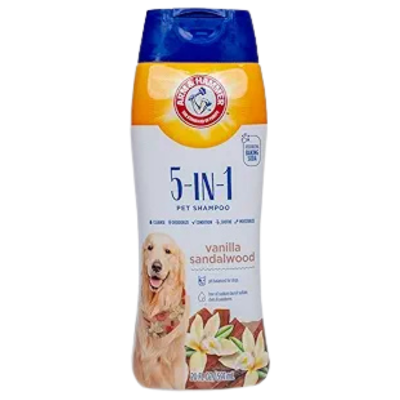 Shampoo para Perro Arm&hammer: Control de olores, 5 en 1 con aróma a sándalo de vainilla 591ml
