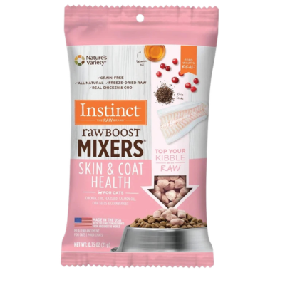 Snacks para Gato Instinc: Rawboost, Snack Mixers Skin and Coat 21 gr