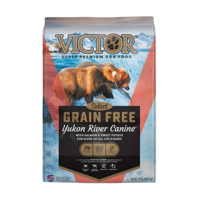 Comida para perro Victor: Libre de Granos, Sabor a Salmon, 2.26kg