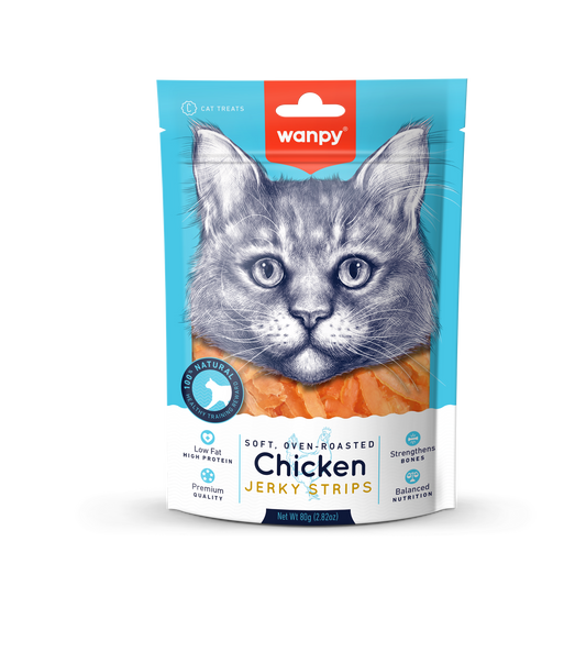 Snacks para Gato Wanpy: Tiras de Pollo