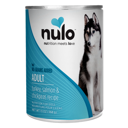 Comida Húmeda para Perro Nulo: Paté, Adulto, receta de pavo y salmón 368g