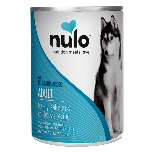 Comida Húmeda para Perro Nulo: Paté, Adulto, receta de pavo y salmón 368g