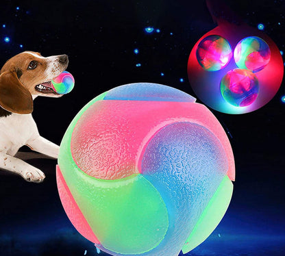 Pelota multicolor con luces