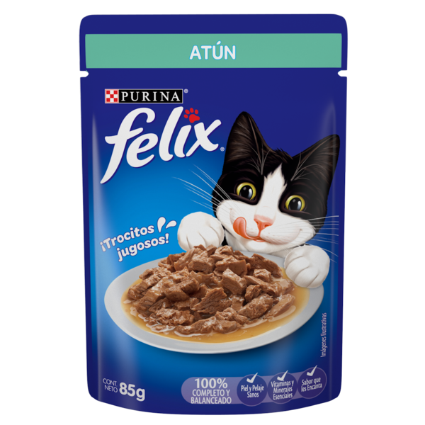 Alimento Húmedo para Gatos Purina: Felix, Sobre, Atún 85gr