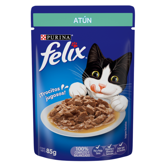 Alimento Húmedo para Gatos Purina: Felix, Sobre, Atún 85gr