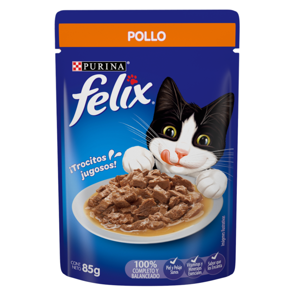 Alimento Húmedo para Gatos Purina: Felix, Sobre, Pollo 85gr