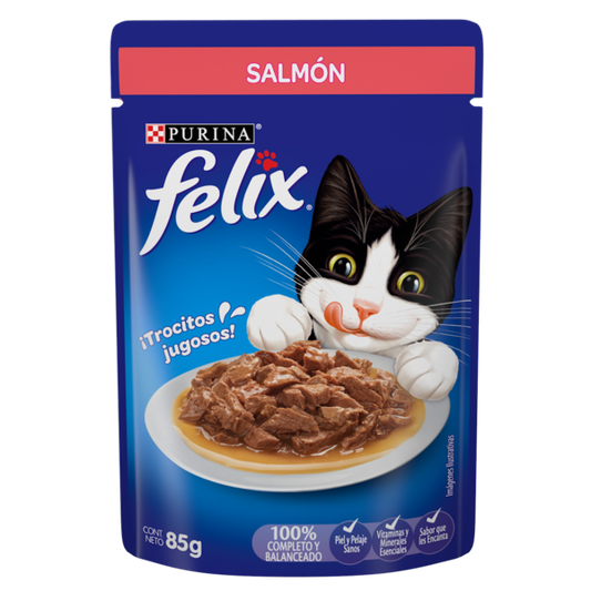 Alimento Húmedo para Gatos Purina: Felix, Sobre, Salmón 85gr