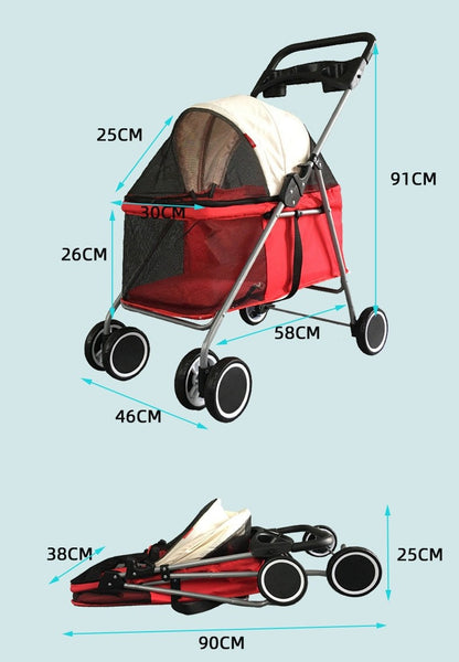 Coche para mascotas (Hasta 15kg)