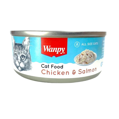 Comida húmeda para Gato Wanpy: Trozos de Pollo, Latas 95gr (5 Sabores)