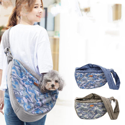 Bolso de hombro de malla para mascotas