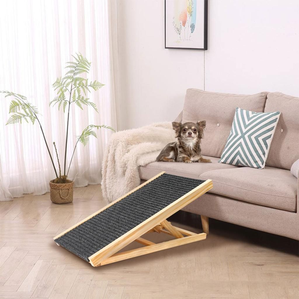 Rampa para mascotas. Plegable, madera duradera y antideslizante