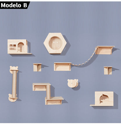 Villa de Gato para Pared ( Modelo- B）