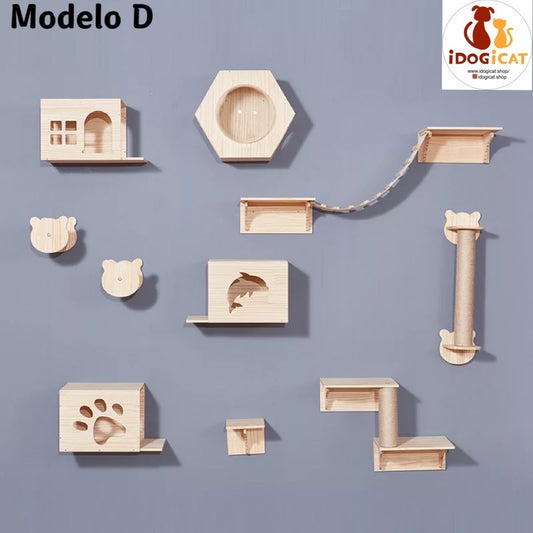 Villa de Gato para Pared ( Modelo-D)