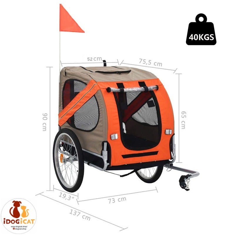 Coche de mascota para montar bicicleta