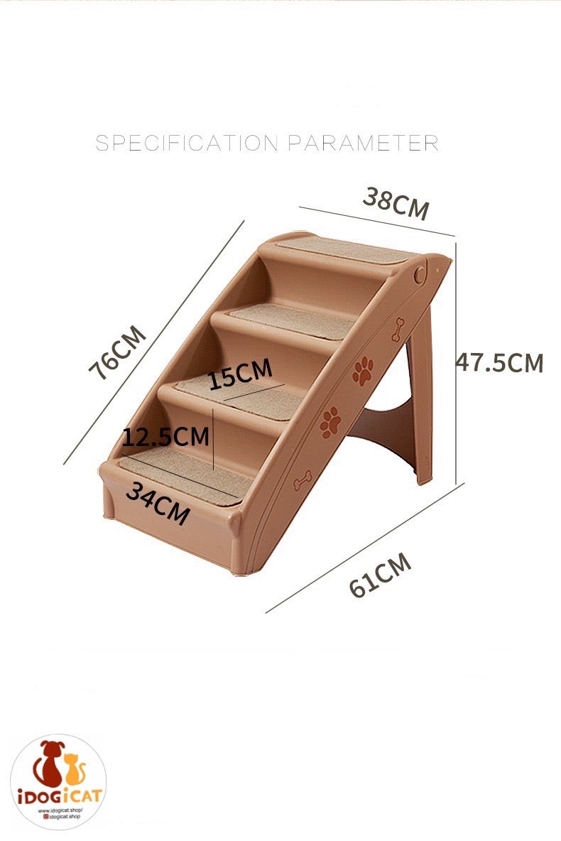 Escalera plegable de plástico para perros