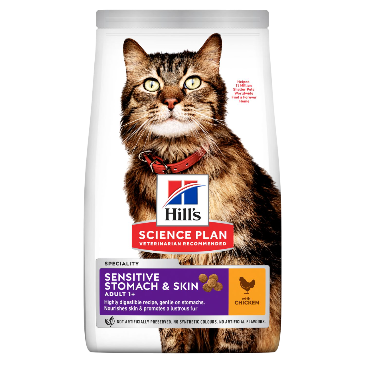 Comida para Gato Hills: Science Diet Adulto Sensitive Stomach & Skin 1.58kg